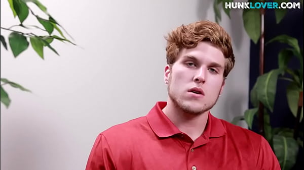 Sturdy smooth newbie masturbates on bed until shooting cum