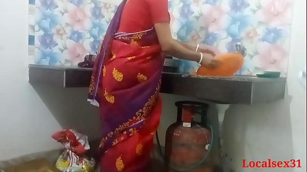 Desi Bengali desi Village Indian Bhabi Kitchen Sex In Red Saree (Official Video By Localsex31)